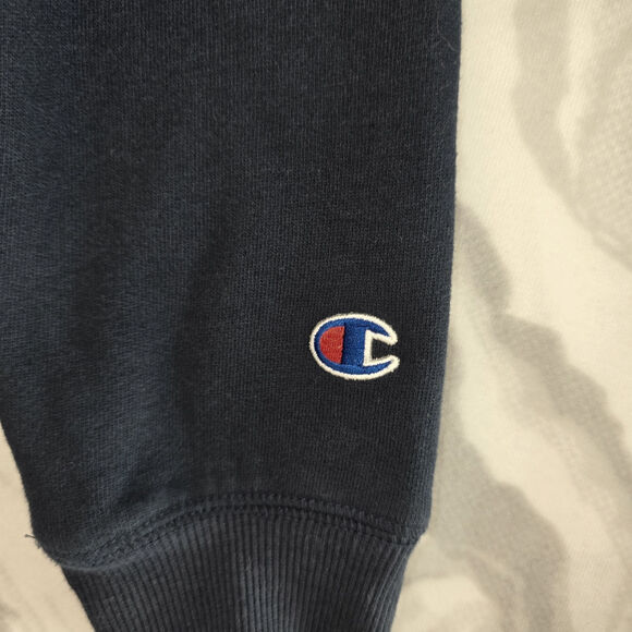 Champion Zip Up Hoodie Navy Blue Youth Size L - Picture 3 of 7